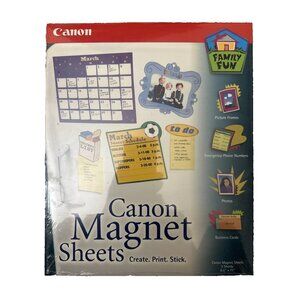 Canon Magnet Sheets Photo Paper 3 Sheets 8.5"x11" Inkjet Create Print Stick NEW